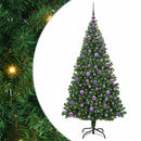 vidaXL Mű karácsonyfa 300 LED-del Zöld 180 cm PVC és Acél és Műanyag