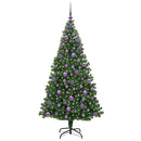 vidaXL Mű karácsonyfa 300 LED-del Zöld 180 cm PVC és Acél és Műanyag