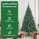 vidaXL Mű karácsonyfa 300 LED-del Zöld 180 cm PVC és Acél és Műanyag