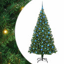 vidaXL Mű karácsonyfa 300 LED-del Zöld 180 cm PVC és Acél és Műanyag