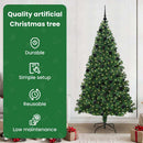 vidaXL Mű karácsonyfa 300 LED-del Zöld 210 cm PVC és Acél és Műanyag