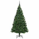 vidaXL Mű karácsonyfa 300 LED-del Zöld 210 cm PVC és Acél és Műanyag