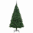 vidaXL Mű karácsonyfa 300 LED-del Zöld 210 cm PVC és Acél és Műanyag
