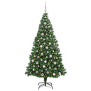 vidaXL Mű karácsonyfa 300 LED-del Zöld 210 cm PVC és Acél és Műanyag