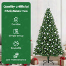 vidaXL Mű karácsonyfa 300 LED-del Zöld 210 cm PVC és Acél és Műanyag