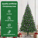 vidaXL Mű karácsonyfa 300 LED-del Zöld 210 cm PVC és Acél és Műanyag