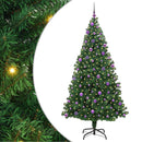 vidaXL Mű karácsonyfa 300 LED-del Zöld 210 cm PVC és Acél és Műanyag