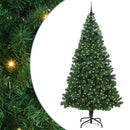 vidaXL Mű karácsonyfa 300 LED-del Zöld 240 cm PVC és Acél és Műanyag