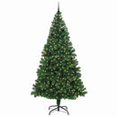 vidaXL Mű karácsonyfa 300 LED-del Zöld 240 cm PVC és Acél és Műanyag