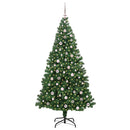 vidaXL Mű karácsonyfa 300 LED-del Zöld 240 cm PVC és Acél és Műanyag