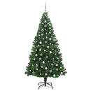 vidaXL Mű karácsonyfa 300 LED-del Zöld 240 cm PVC és Acél és Műanyag