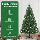 vidaXL Mű karácsonyfa 300 LED-del Zöld 240 cm PVC és Acél és Műanyag