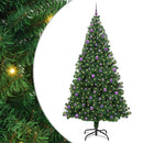vidaXL Mű karácsonyfa 300 LED-del Zöld 240 cm PVC és Acél és Műanyag