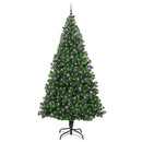 vidaXL Mű karácsonyfa 300 LED-del Zöld 240 cm PVC és Acél és Műanyag