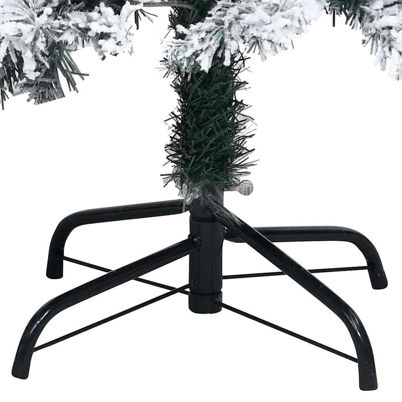 vidaXL Mű karácsonyfa 150 LED-del Zöld 150 cm PVC és Acél és Műanyag
