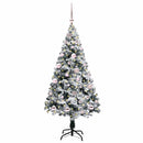 vidaXL Mű karácsonyfa 150 LED-del Zöld 150 cm PVC és Acél és Műanyag