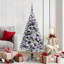 vidaXL Mű karácsonyfa 150 LED-del Zöld 150 cm PVC és Acél és Műanyag