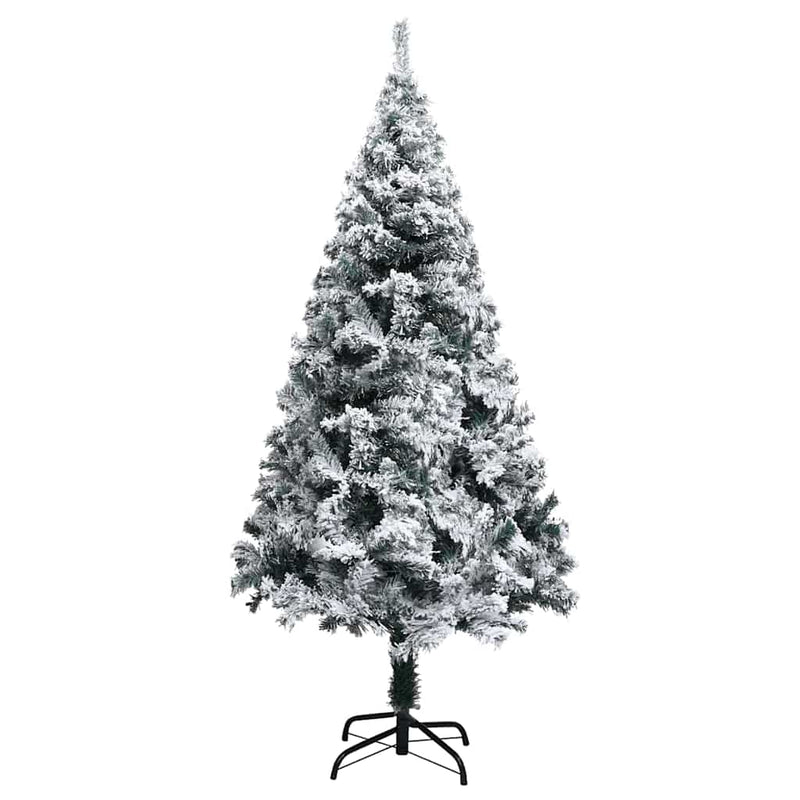 vidaXL Mű karácsonyfa 150 LED-del Zöld 150 cm PVC és Acél és Műanyag
