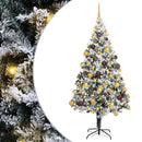 vidaXL Mű karácsonyfa 300 LED-del Fehér 180 cm PVC és Acél és Műanyag