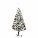 vidaXL Mű karácsonyfa 300 LED-del Zöld 180 cm PVC és Acél és Műanyag