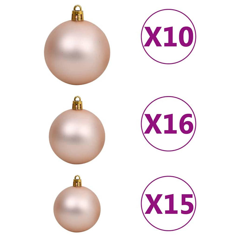 vidaXL Mű karácsonyfa 300 LED-del Zöld 180 cm PVC és Acél és Műanyag