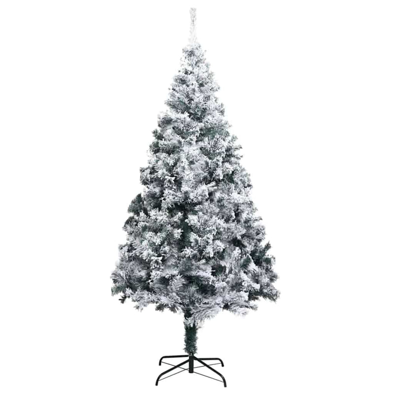 vidaXL Mű karácsonyfa 300 LED-del Zöld 180 cm PVC és Acél és Műanyag