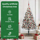 vidaXL Mű karácsonyfa 300 LED-del Fehér 180 cm PVC és Acél és Műanyag