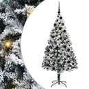 vidaXL Mű karácsonyfa 300 LED-del Fehér 180 cm PVC és Acél és Műanyag