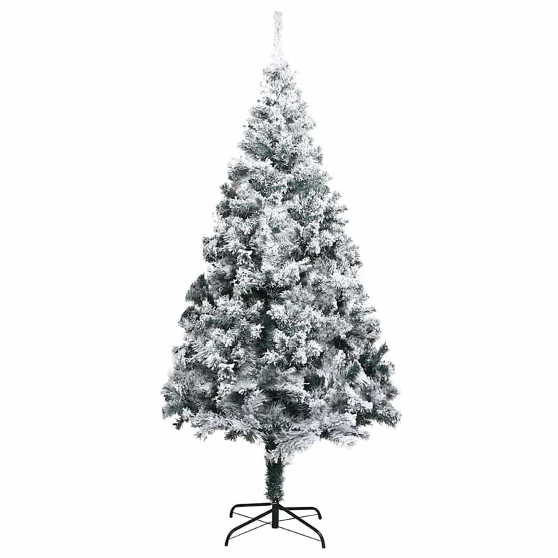 vidaXL Mű karácsonyfa 300 LED-del Zöld 180 cm PVC és Acél és Műanyag