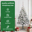 vidaXL Mű karácsonyfa 300 LED-del Fehér 180 cm PVC és Acél és Műanyag