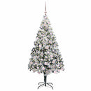 vidaXL Mű karácsonyfa 300 LED-del Fehér 180 cm PVC és Acél és Műanyag