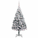 vidaXL Mű karácsonyfa 300 LED-del Fehér 180 cm PVC és Acél és Műanyag