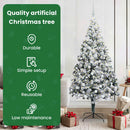 vidaXL Mű karácsonyfa 300 LED-del Fehér 180 cm PVC és Acél és Műanyag