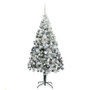 vidaXL Mű karácsonyfa 300 LED-del Fehér 180 cm PVC és Acél és Műanyag