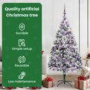 vidaXL Mű karácsonyfa 300 LED-del Fehér 180 cm PVC és Acél és Műanyag