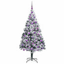 vidaXL Mű karácsonyfa 300 LED-del Fehér 180 cm PVC és Acél és Műanyag