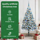 vidaXL Mű karácsonyfa 300 LED-del Fehér 180 cm PVC és Acél és Műanyag
