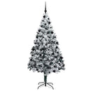 vidaXL Mű karácsonyfa 300 LED-del Fehér 210 cm PVC és Acél és Műanyag