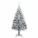 vidaXL Mű karácsonyfa 300 LED-del Fehér 210 cm PVC és Acél és Műanyag