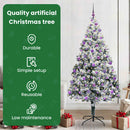 vidaXL Mű karácsonyfa 300 LED-del Fehér 210 cm PVC és Acél és Műanyag