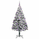 vidaXL Mű karácsonyfa 300 LED-del Fehér 210 cm PVC és Acél és Műanyag