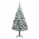 vidaXL Mű karácsonyfa 300 LED-del Fehér 210 cm PVC és Acél és Műanyag