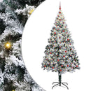 vidaXL Mű karácsonyfa 300 LED-del Fehér 240 cm PVC és Acél és Műanyag