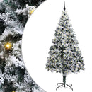 vidaXL Mű karácsonyfa 300 LED-del Fehér 240 cm PVC és Acél és Műanyag