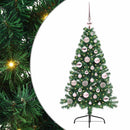 vidaXL Mesterséges, előre világított karácsonyi fa Zöld 120 cm PVC