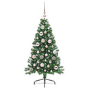vidaXL Mesterséges, előre világított karácsonyi fa Zöld 120 cm PVC