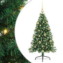 vidaXL Mesterséges, előre világított karácsonyi fa Zöld 120 cm PVC