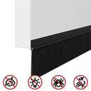 vidaXL Öntapadó ajtó kefe tömítések 6 pcs Fekete 100 cm