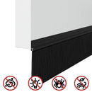 vidaXL Öntapadó ajtó kefe tömítések 6 pcs Fekete 100 cm