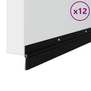 vidaXL Csavaros Ajtó Kefe Zár 12 pcs Fekete 100 cm Alumínium ötvözet